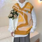 V Neck Jacquard Vest