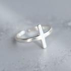Cross Sterling Silver Open Ring Silver - One Size