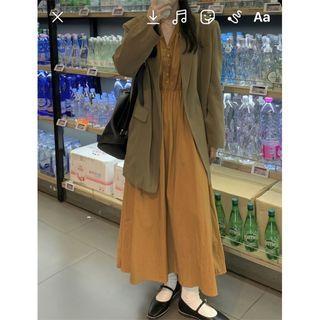 Long-sleeve A-line Dress / Long Blazer