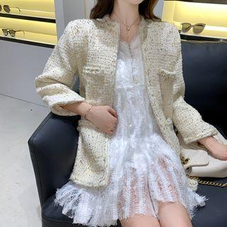 Tweed Jacket / Sleeveless Mini Dress