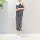 Spaghetti-strap Stripe Long Dress