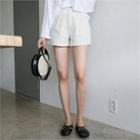 Pleated Stripe Shorts
