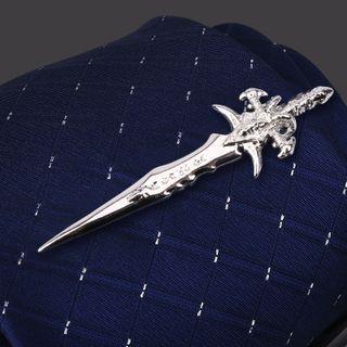 Sword Alloy Tie Clip 1 Pc - Sword Alloy Tie Clip - Silver - One Size