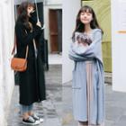 Double Pocket Hooded Long Cardigan