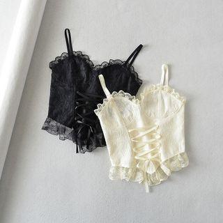 Lace-up Crop Corset Top