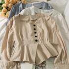 Asymmetrical Slim-fit Crop Shirt