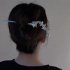 Faux Pearl Alloy Hair Stick Blue & Silver - One Size