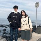 Couple Matching Hooded Toggle Woolen Coat