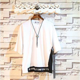 Short-sleeve Strap Detail T-shirt