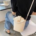 Mini Faux Pearl Crossbody Bucket Bag