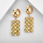 Alloy Bead & Chain Dangle Earring 1 Pair - 10224 - Gold - One Size