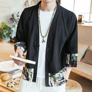 Printed Panel 3/4 Sleeve Cheongsam Jacket