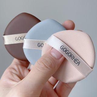 Set Of 3 : Powder Puff 3 Pcs - Coffee & Blue & Pink - One Size