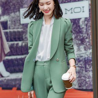 Double-breasted Blazer / Dress Pants / Blouse