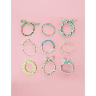 Set Of 9: Hair Tie In Various Design