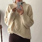 Loose-fit Cable Knit Top