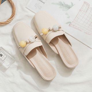 Chunky-heel Loafer Mules
