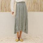 Crinkled Polka Dot Midi A-line Skirt As Shown In Figure - One Size