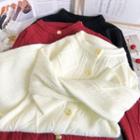 Crew-neck Sweater Shirtdress