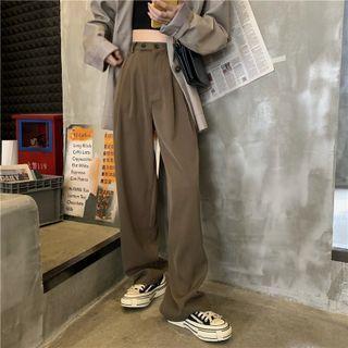 Retro High-waist Wide-leg Pants