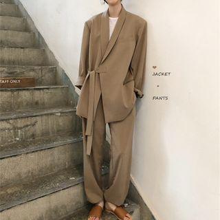 Tie-waist Blazer / Harem Pants