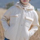 Hooded Quilted Zip-up Jacket