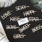 Rhinestone Lettering Hair Clip (various Designs)