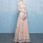 Lace Evening Gown / High-low Dress / A-line Dress