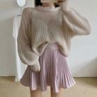 Fray-hem Sweater / Mini A-line Skort
