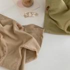 Set Of 5: Lace Trim Panties Set Of 5 - White & Blue & Gray & Khaki & Pea Green - One Size