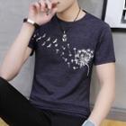 Dandelion Print Short-sleeve T-shirt