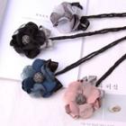 Flower Fabric Wired Hair Tie
