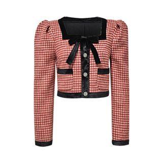 Houndstooth Blouse / A-line Skirt