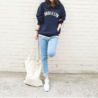 Embroidered Letter Hoodie