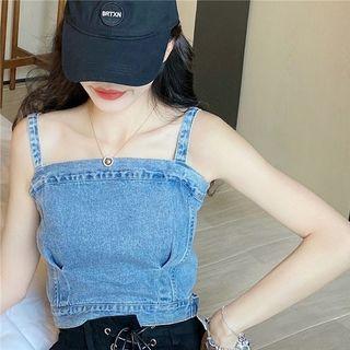 Denim Camisole Top As Shown In Figure - One Size