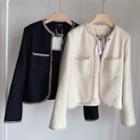 Single Button Tweed Jacket