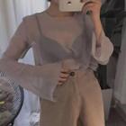 Long-sleeve See Through Top