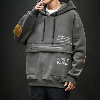 Patched Letter Hoodie