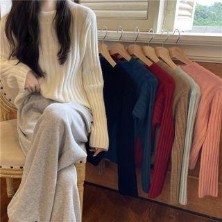 Round-neck Thick Knit Sweater
