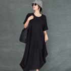 Asymmetric Long T-shirt Dress