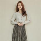 Buttoned-cuff Cardigan