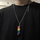 Lego Chain Necklace Rainbow - One Size