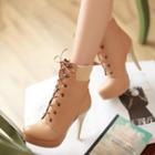 Lace-up Heel Ankle Boots