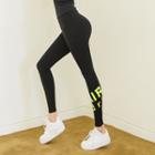 Letter Print Yoga Pants
