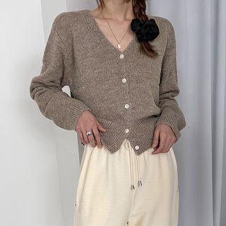 V-neck Alpaca Knit Cardigan