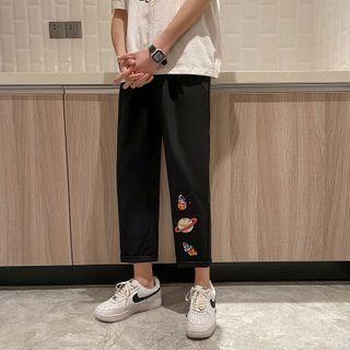 High-waist Cartoon Print Pants