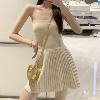 Strapless Knit A-line Dress