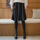 Waistband Stripe Knit Skirt