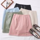 Faux-leather Mini Skirt In 5 Colors