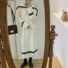 Sailor-collar Cable-knit Dress